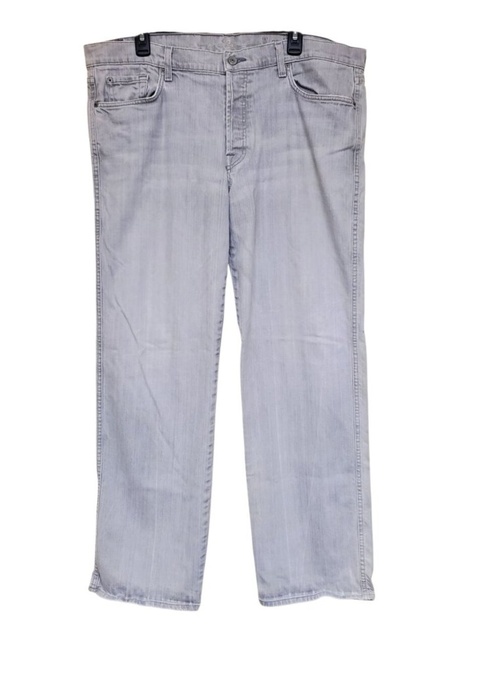 7 For All Mankind 7FAM A Pocket Men's Light Gray Button Fly Denim Jeans 40